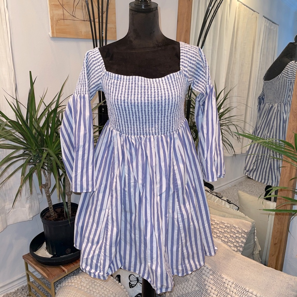 Off the shoulder long sleeve plus size dress